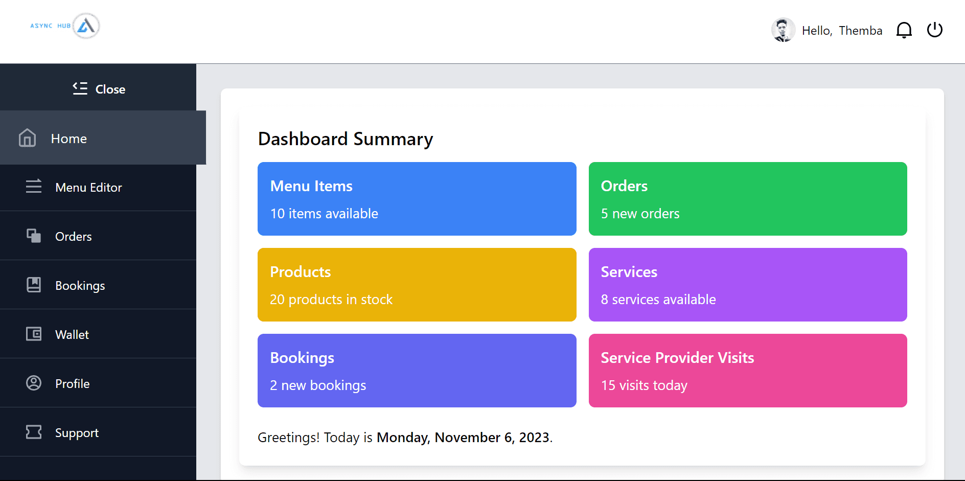 AsyncHub Providers Dashboard
