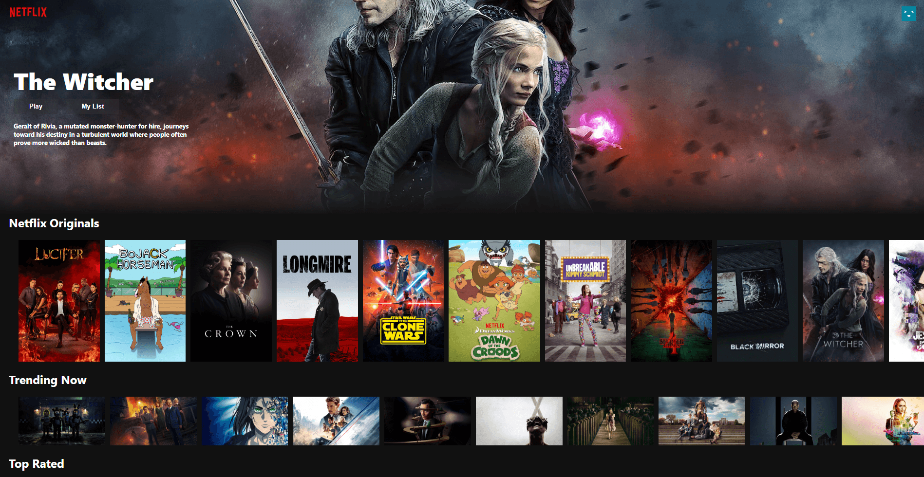 Netflix Clone Web App