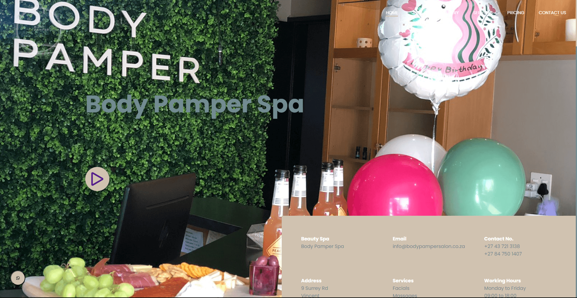 Body Pamper Spa & Salon Site